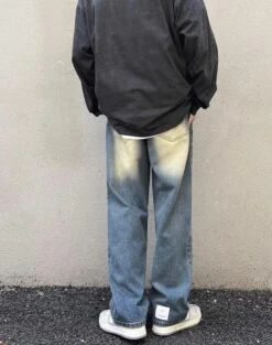 Blue Washed Straight Cut Jeans | Kai - EXO -Diva s Closet Blue Washed Straight Cut Jeans Kai EXO 8