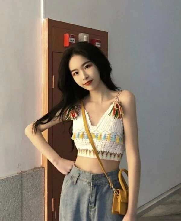 White Bohemian Lace Crop Top | Chung Ha 6 White Bohemian Lace Crop Top | Chung Ha - Image 4