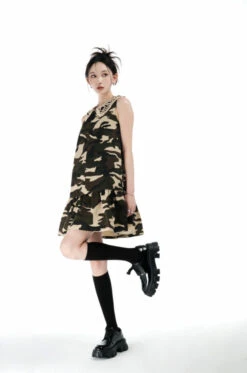 Brown Camouflage Lace Collared Dress | Yeri - Red Velvet -Diva s Closet Brown Camouflage Lace Collared Dress Yeri Red Velvet 2 scaled 600x906 1