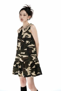 Brown Camouflage Lace Collared Dress | Yeri - Red Velvet -Diva s Closet Brown Camouflage Lace Collared Dress Yeri Red Velvet 5 scaled 600x900 1