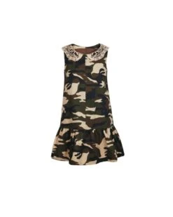 Brown Camouflage Lace Collared Dress | Yeri - Red Velvet -Diva s Closet Brown Camouflage Lace Collared Dress Yeri Red Velvet 6 600x750 1