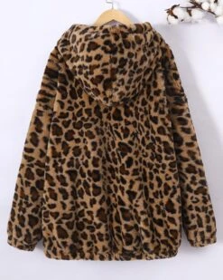 Brown Fluffy Leopard Hoodie | Jungkook - BTS -Diva s Closet Brown Fluffy Leopard Hoodie Jungkook BTS 3