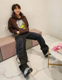 Brown Hornet Hoodie | J-Hope - BTS -Diva s Closet Brown Hornet Hoodie J Hope BTS 5 600x770 1