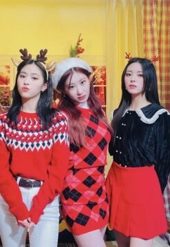 Red Argyle Mini Dress | Chaeryeong - ITZY -Diva s Closet Chaeryeong ITZY Red Argyle Mini Dress 2 600x870 1