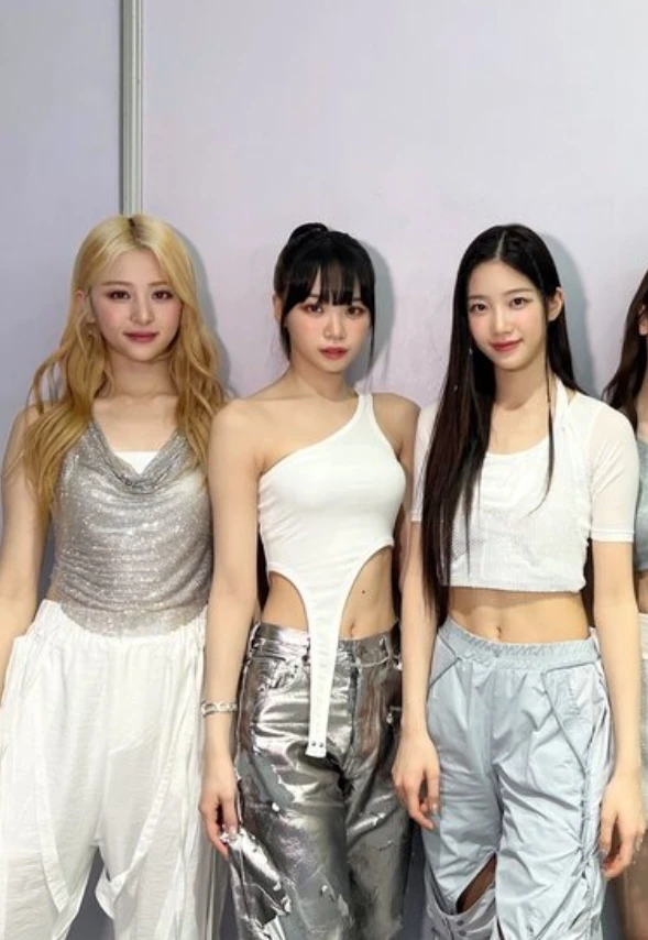 Metallic Grey Straight Pants | Chaewon - Le Sserafim 7 Metallic Grey Straight Pants | Chaewon - Le Sserafim - Image 5