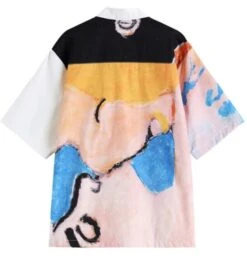 Orange Oil Painting Print Shirt | Hyunjin - Stray Kids -Diva s Closet Chen EXO Oil Painting Print T Shirt 2 600x636 1