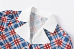 Blue Collared Check Print Blouse | Wendy - Red Velvet -Diva s Closet Collared Check Print Shirt Wendy Red Velvet 15 600x400 1