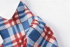 Blue Collared Check Print Blouse | Wendy - Red Velvet -Diva s Closet Collared Check Print Shirt Wendy Red Velvet 16 600x400 1