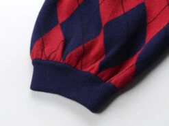 Red Short Puff Sleeve Argyle Top | Dahyun - Twice 11 Red Short Puff Sleeve Argyle Top | Dahyun - Twice -Diva s Closet Dahyun Twice Red Short Puff Sleeve Argyle Top 4 1 600x450 1