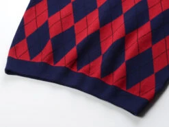 Red Short Puff Sleeve Argyle Top | Dahyun - Twice 10 Red Short Puff Sleeve Argyle Top | Dahyun - Twice -Diva s Closet Dahyun Twice Red Short Puff Sleeve Argyle Top 5 1 600x450 1