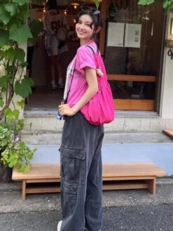 Black Wide Leg Cargo Pants | Danielle - NewJeans -Diva s Closet Danielle NewJeans Black Wide Leg Cargo Pants 1 600x798 1