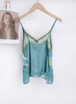 Blue Ribbon Print Camisole Top | Danielle - NewJeans -Diva s Closet Danielle NewJeans Blue Ribbon Print Camisole Top 5