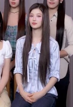 White Striped Peplum Blouse | Danielle - NewJeans 33 White Striped Peplum Blouse | Danielle - NewJeans -Diva s Closet Danielle NewJeans White Striped Peplum Blouse 1