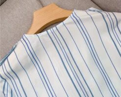 White Striped Peplum Blouse | Danielle - NewJeans 26 White Striped Peplum Blouse | Danielle - NewJeans -Diva s Closet Danielle NewJeans White Striped Peplum Blouse 10 600x480 1