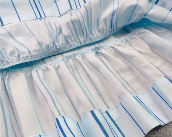 White Striped Peplum Blouse | Danielle - NewJeans 12 White Striped Peplum Blouse | Danielle - NewJeans - Image 10