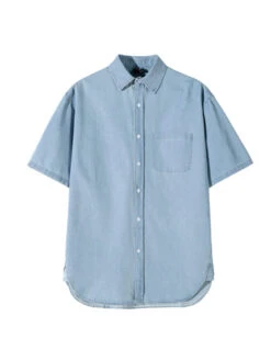 Blue Denim Shirt | DK - Seventeen -Diva s Closet Dokyeom Blue Denim Shirt 12 600x800 1