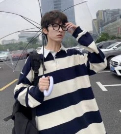 Yellow And Blue Stripe Patterned Polo Shirt | Doyoung - NCT 36 Yellow And Blue Stripe Patterned Polo Shirt | Doyoung - NCT -Diva s Closet Doyoung NCT Yellow And Blue Stripe Patterned Polo Shirt 20 600x668 1