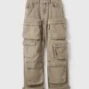 Brown Multi-Pocket Cargo Jeans | Doyoung - Treasure -Diva s Closet Doyoung Treasure Brown Multi Pocket Cargo Jeans 17