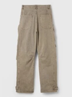 Brown Multi-Pocket Cargo Jeans | Doyoung - Treasure -Diva s Closet Doyoung Treasure Brown Multi Pocket Cargo Jeans 7