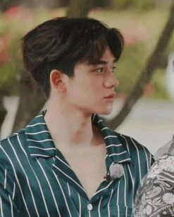 Green Stripes Fox Pajama Set | Lucas - NCT -Diva s Closet Green Stripes Fox Pajama Lucas NCT 12 600x751 1