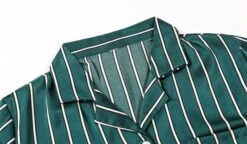 Green Stripes Fox Pajama Set | Lucas - NCT -Diva s Closet Green Stripes Fox Pajama Lucas NCT 6 600x350 1