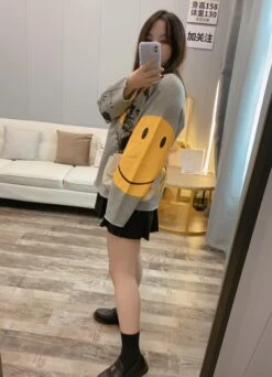 Grey Printed Fleece Sweatshirt | Jun - Seventeen -Diva s Closet Grey Printed Fleece Sweatshirt Jun Seventeen 6