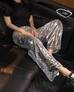 Grey Sparkly Party Pants | Xiumin - EXO -Diva s Closet Grey Sparkly Party Pants Xiumin EXO 4 600x750 1