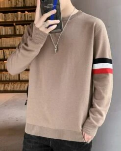 Grey Sweatshirt With Tricolor Bars | Chanyeol - EXO -Diva s Closet Grey Sweatshirt With Tricolor Bars Chanyeol EXO 1 600x749 1