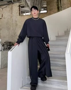 Grey Top And Pants Set With Detachable Horse Skirt | J-Hope - BTS -Diva s Closet Grey Top And Pants Set With Detachable Horse Skirt J Hope BTS 2 600x761 1