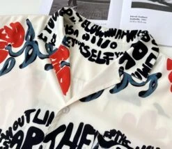 Beige Written Floral Shirt | Haechan - NCT -Diva s Closet Haechan NCT Beige Written Floral Shirt 6 600x520 1