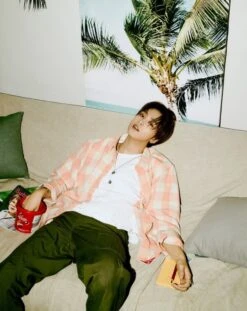 Orange Checkered Shirt | Haechan - NCT -Diva s Closet Haechan NCT Orange Checkered Shirt 2 600x755 1