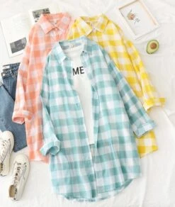 Orange Checkered Shirt | Haechan - NCT -Diva s Closet Haechan NCT Orange Checkered Shirt 5 600x710 1