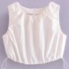 White Drawstring Sleeveless Top | Haerin - NewJeans -Diva s Closet Haerin NewJeans White Drawstring Sleeveless Top 2