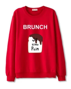 Red Brunch Sweatshirt | Hani - EXID -Diva s Closet Hani Brunch Sweater 4 600x750 1