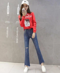 Red Brunch Sweatshirt | Hani - EXID -Diva s Closet Hani Brunch Sweater 6 600x722 1