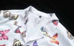 White Butterfly Print Shirt | Hueningkai - TXT -Diva s Closet Hueningkai TXT White Butterfly Print Shirt 6 600x378 1