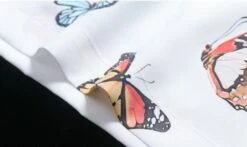 White Butterfly Print Shirt | Hueningkai - TXT -Diva s Closet Hueningkai TXT White Butterfly Print Shirt 7 600x357 1