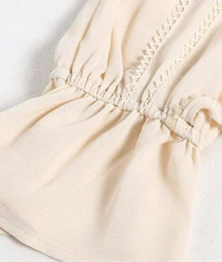 Beige Lace-Trimmed Long Sleeve Blouse | Hyuna -Diva s Closet Hyuna Beige Lace Trimmed Long Sleeve Blouse 2