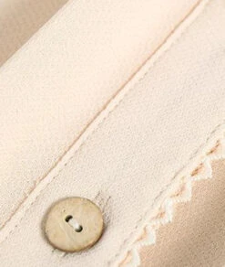 Beige Lace-Trimmed Long Sleeve Blouse | Hyuna -Diva s Closet Hyuna Beige Lace Trimmed Long Sleeve Blouse 5