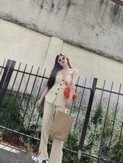 White Straight Cut Trousers | Hyuna -Diva s Closet Hyuna White Straight Cut Trouser 1 600x795 1