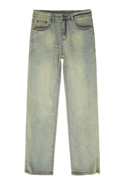 Green Washed Retro Straight Jeans | Felix - Stray Kids