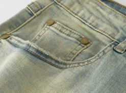 Green Washed Retro Straight Jeans | Felix - Stray Kids -Diva s Closet Hyunjin Stray Kids Green Washed Retro Straight Jeans 4 600x443 1