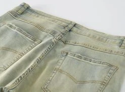 Green Washed Retro Straight Jeans | Felix - Stray Kids -Diva s Closet Hyunjin Stray Kids Green Washed Retro Straight Jeans 8 600x444 1