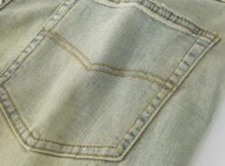 Green Washed Retro Straight Jeans | Felix - Stray Kids -Diva s Closet Hyunjin Stray Kids Green Washed Retro Straight Jeans 9 600x441 1