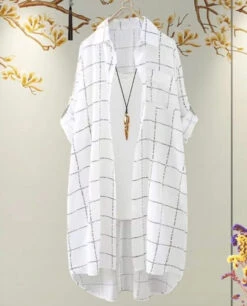 White Letter Print Long Shirt | Hyunjin - Stray Kids -Diva s Closet Hyunjin Stray Kids White Letter Print Long Shirt 1 600x744 1