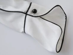 Black Outlined White Silk-Like Shirt | IU -Diva s Closet IU Black Outlined White Silk like Shirt 4 600x453 1