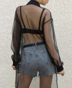 Black Sheer Shirt | IU -Diva s Closet IU Black Sheer Shirt 10 600x730 1