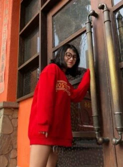 Red Boston College Sweatshirt | IU -Diva s Closet IU Boston College Red Sweatshirt 3 600x812 1