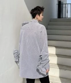 Black Stripe Ruffled Shirt | J-Hope - BTS 24 Black Stripe Ruffled Shirt | J-Hope - BTS -Diva s Closet J Hope BTS Black Stripe Ruffled Shirt 11 600x696 1