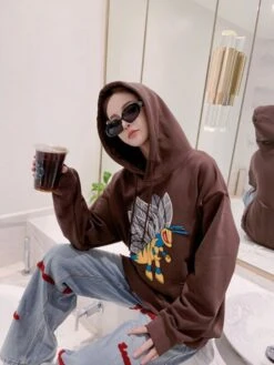 Brown Hornet Hoodie | J-Hope - BTS -Diva s Closet J Hope BTS Brown Hornet Hoodie 9 600x799 1